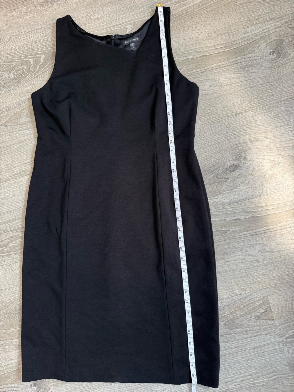 Eileen Fisher Little Black Dress Sleeveless Midi Timeless Staple - Picture 8 of 8